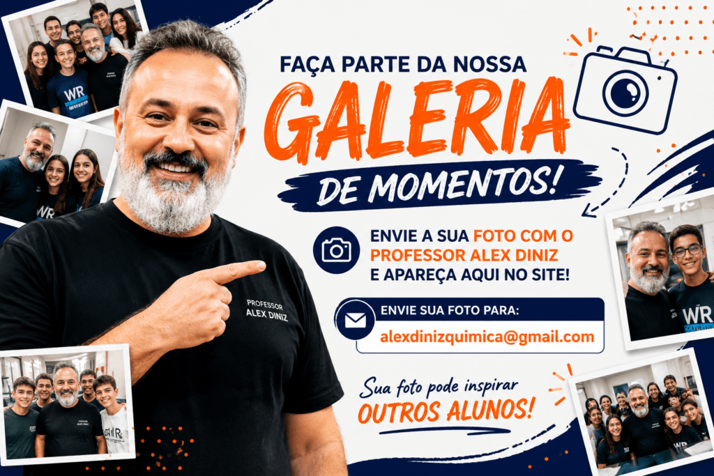 Faça parte da nossa galeria de momentos - envie sua foto com o Professor Alex Diniz para alexdinizquimica@gmail.com